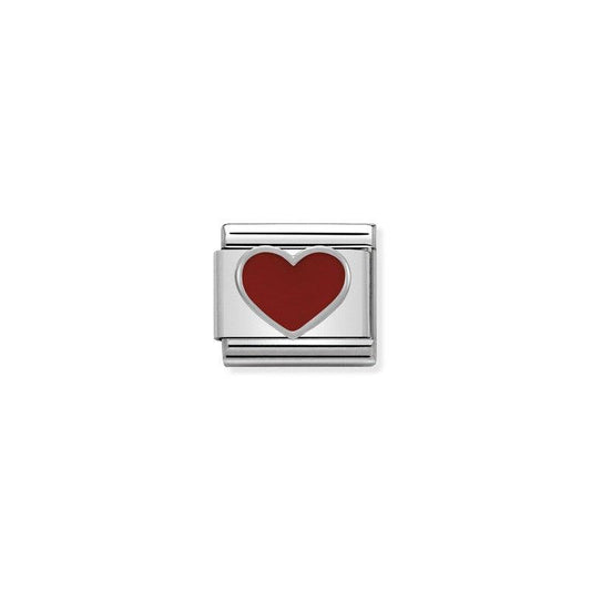 Nomination Composable Link Red Heart, Silver & Enamel