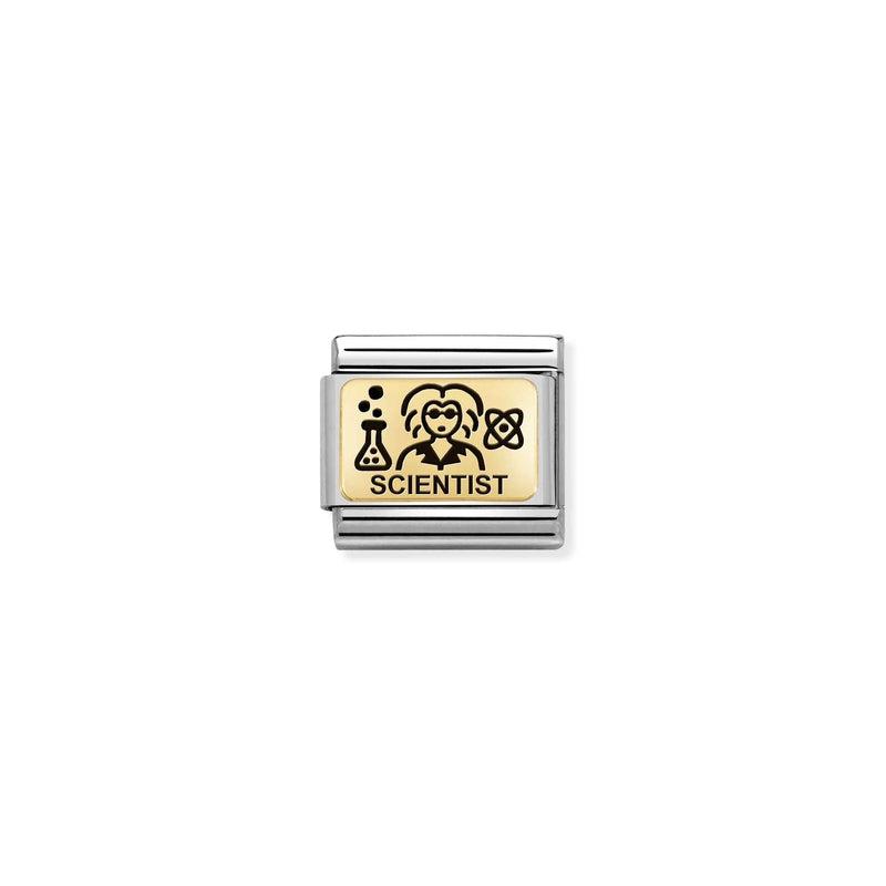 Nomination Composable Link Scientist, 18K Gold