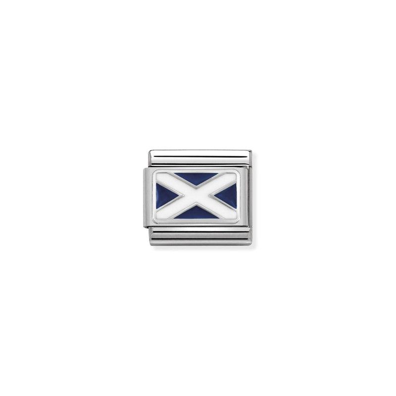 Nomination Composable Link Scotland Flag, Silver & Enamel