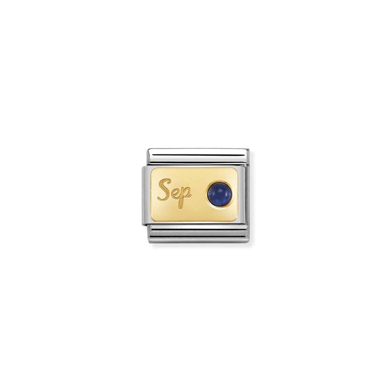 Nomination Composable Link September, Sapphire Stone, 18K Gold