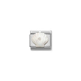 Nomination Composable Link Shell, Mother Of Pearl, Silver