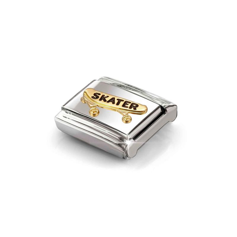 Nomination Composable Link Skater Skateboard, 18K Gold & Enamel