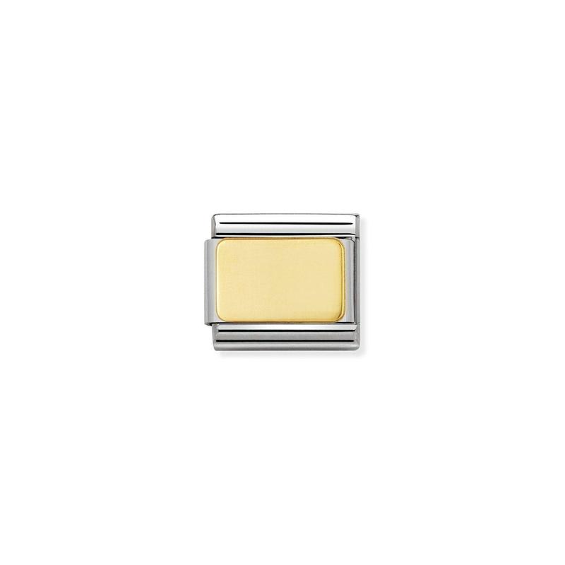 Nomination Composable Link Smooth Plate, 18K Gold