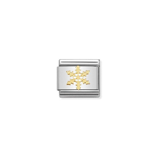 Nomination Composable Link Snowflake, 18K Gold