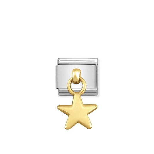 Nomination Composable Link Star Hanging Charm, 18K Gold