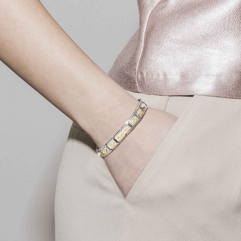 Nomination Composable Link Sun, 18K Gold
