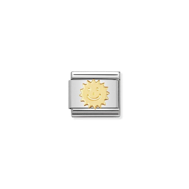 Nomination Composable Link Sun, 18K Gold