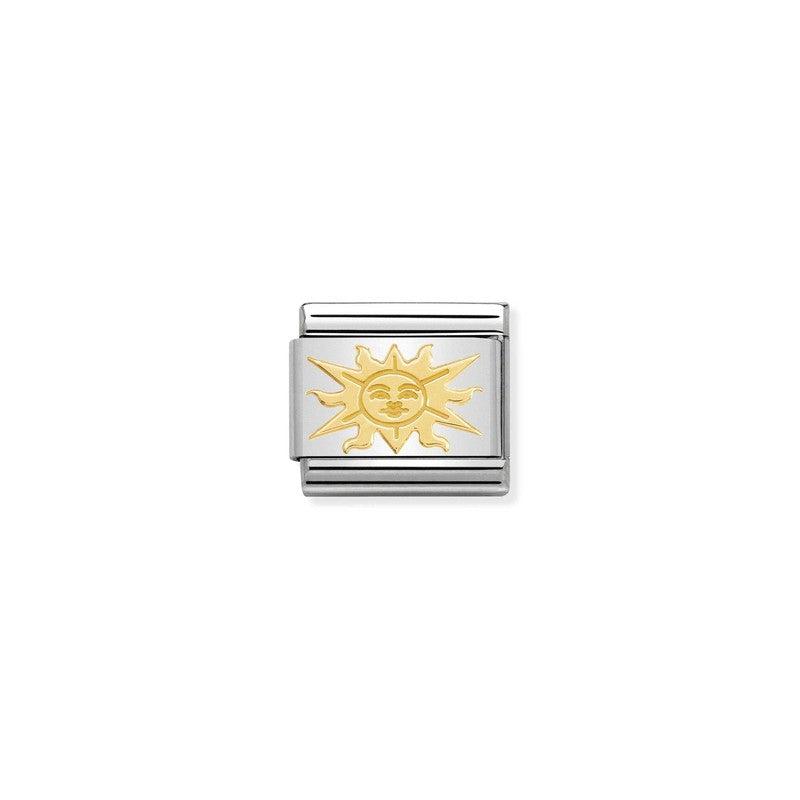 Nomination Composable Link Sun, 18K Gold