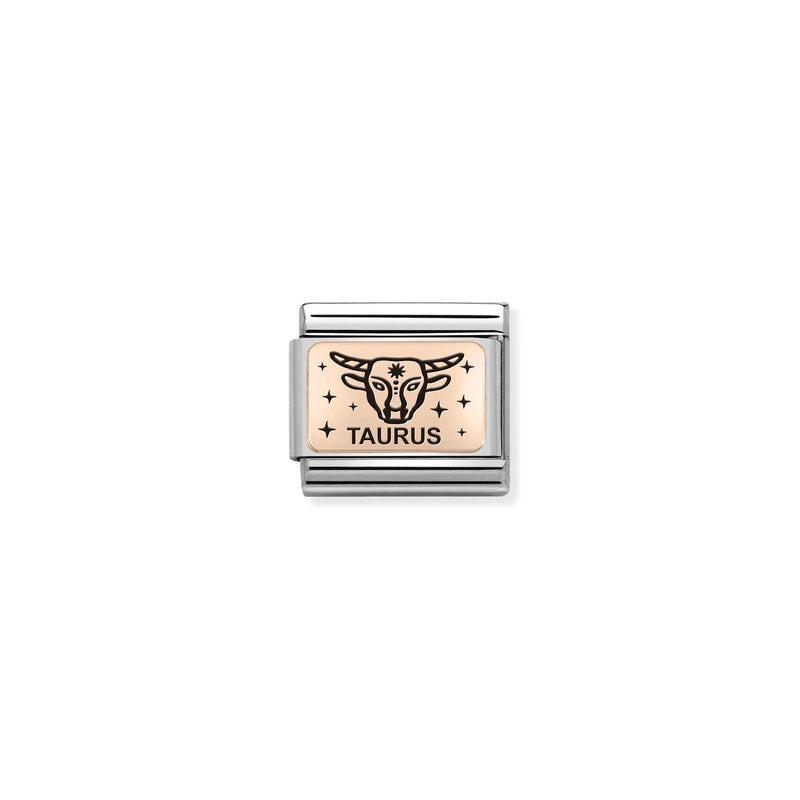 Nomination Composable Link Taurus, 9K Rose Gold