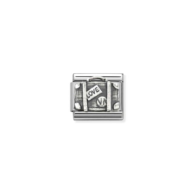 Nomination Composable Link, Travelling Suitcase, Silver
