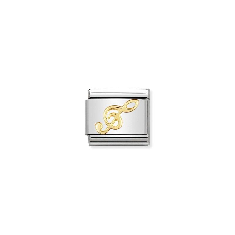 Nomination Composable Link Treble Clef, 18K Gold