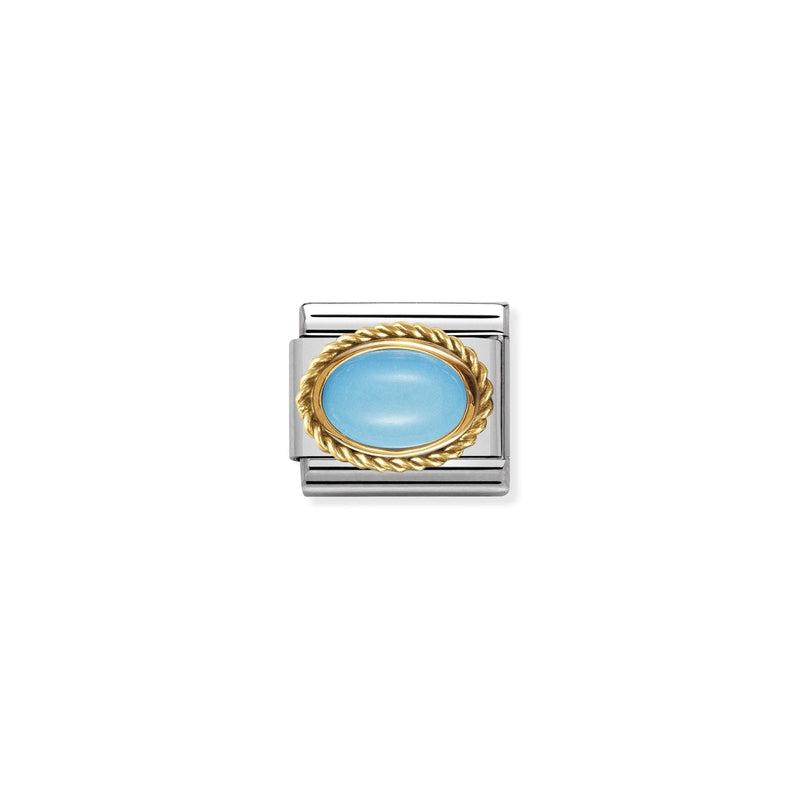 Nomination Composable Link Turquoise Rope Stone, 18K Gold