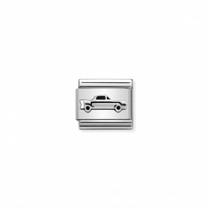 Nomination Composable Link Vintage Car, Silver