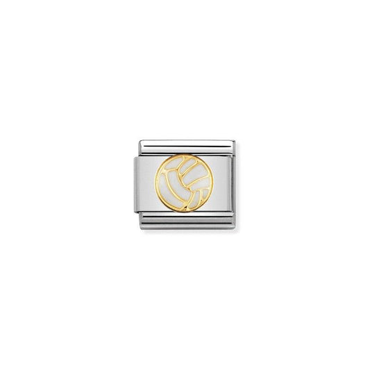 Nomination Composable Link Volleyball, 18K Gold & Enamel