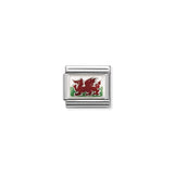 Nomination Composable Link Wales Flag, Silver & Enamel