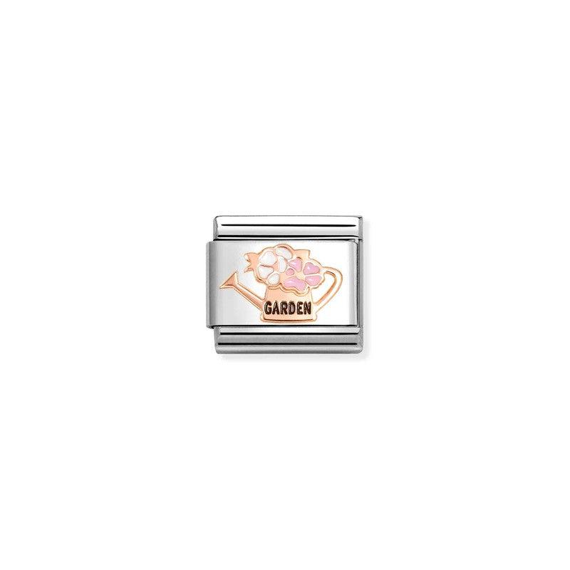 Nomination Composable Link Watering Can, 9K Rose Gold & Enamel