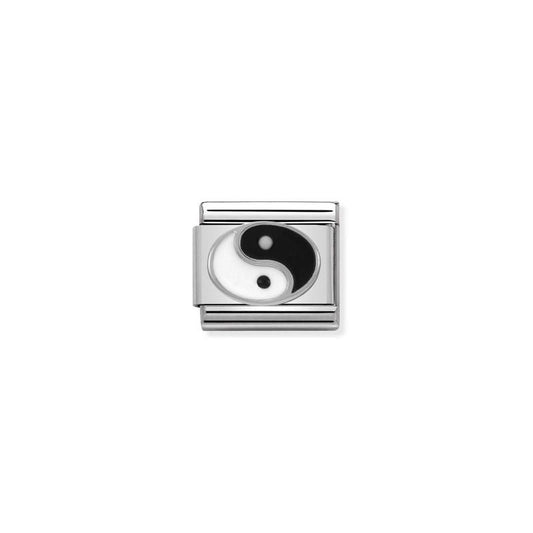 Nomination Composable Link Yin Yang, Silver & Enamel