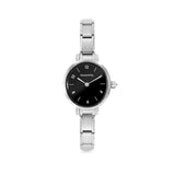 Nomination Composable Paris Watch, Black Oval, Cubic Zirconia, Stainless Steel