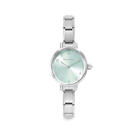Nomination Composable Paris Watch, Green Oval, Cubic Zirconia, Stainless Steel