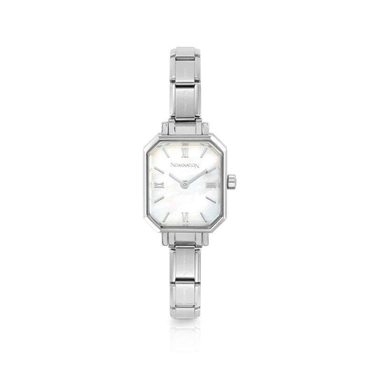 Nomination Composable Paris Watch, Mother Of Pearl Rectangular, Stainless Steel