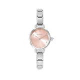 Nomination Composable Paris Watch, Sunray Pink Oval, Cubic Zirconia, Stainless Steel