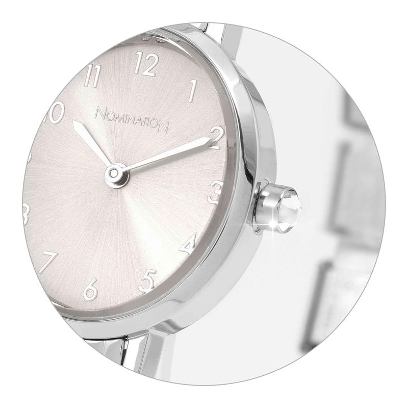 Nomination Composable Paris Watch, Sunray Silver Oval, Cubic Zirconia, Stainless Steel