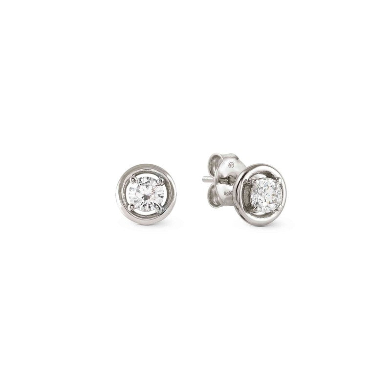 Nomination CosmicLove Earrings, Circle, Cubic Zirconia, Sterling Silver