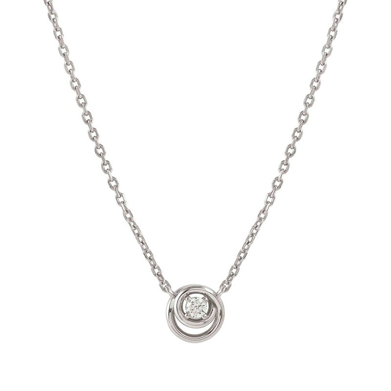 Nomination CosmicLove Necklace, Circle, Cubic Zirconia, Sterling Silver