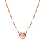 Nomination CosmicLove Necklace, Heart, Cubic Zirconia, Rose Gold, Sterling Silver