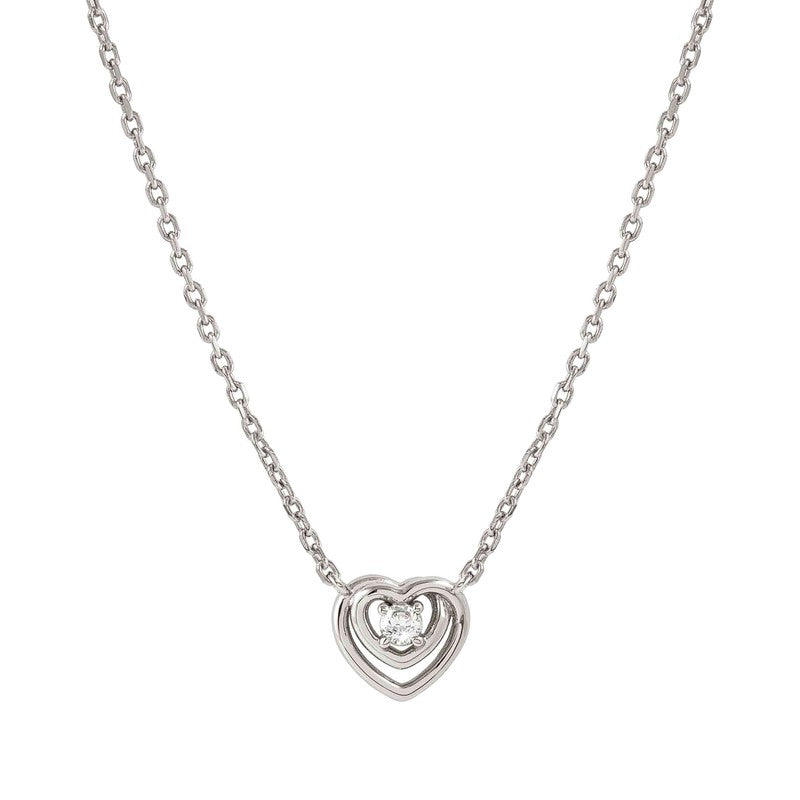 Nomination CosmicLove Necklace, Heart, Cubic Zirconia, Sterling Silver