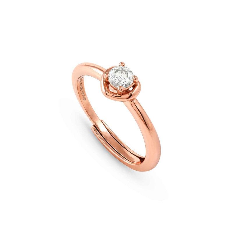 Nomination CosmicLove Ring, Heart, Cubic Zirconia, Rose Gold, Sterling Silver