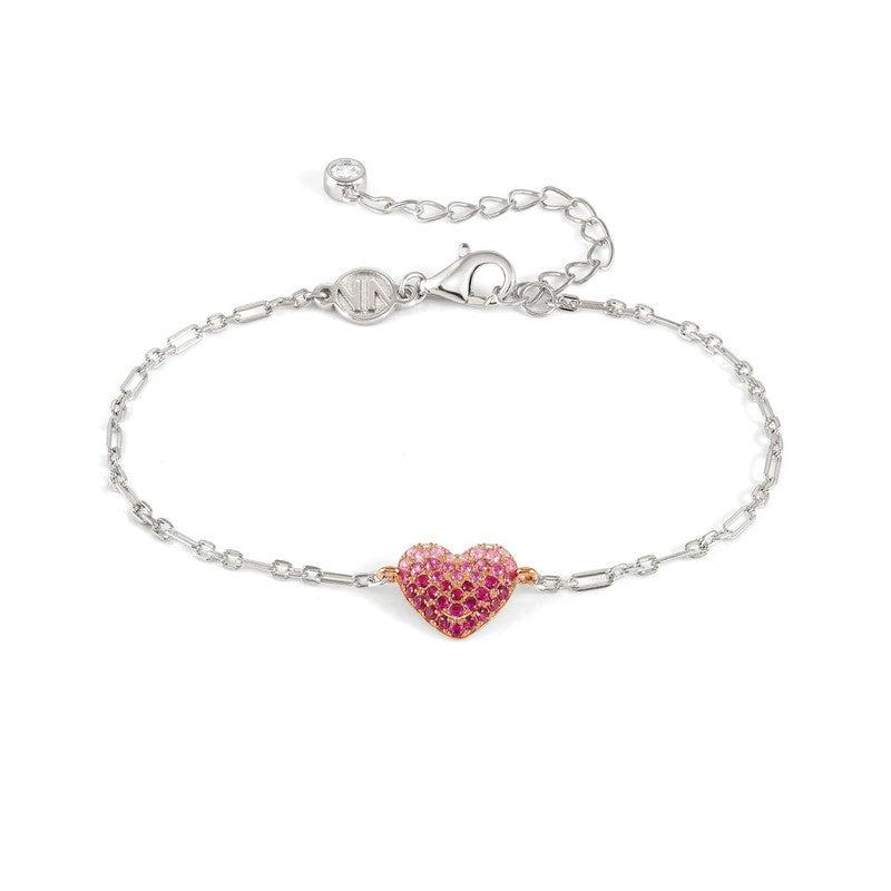 Nomination Crysalis Bracelet, Heart, Pink Cubic Zirconia, Silver