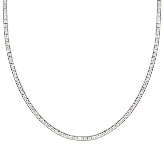 Nomination Day Tonight Tennis Necklace, Cubic Zirconia, Sterling Silver