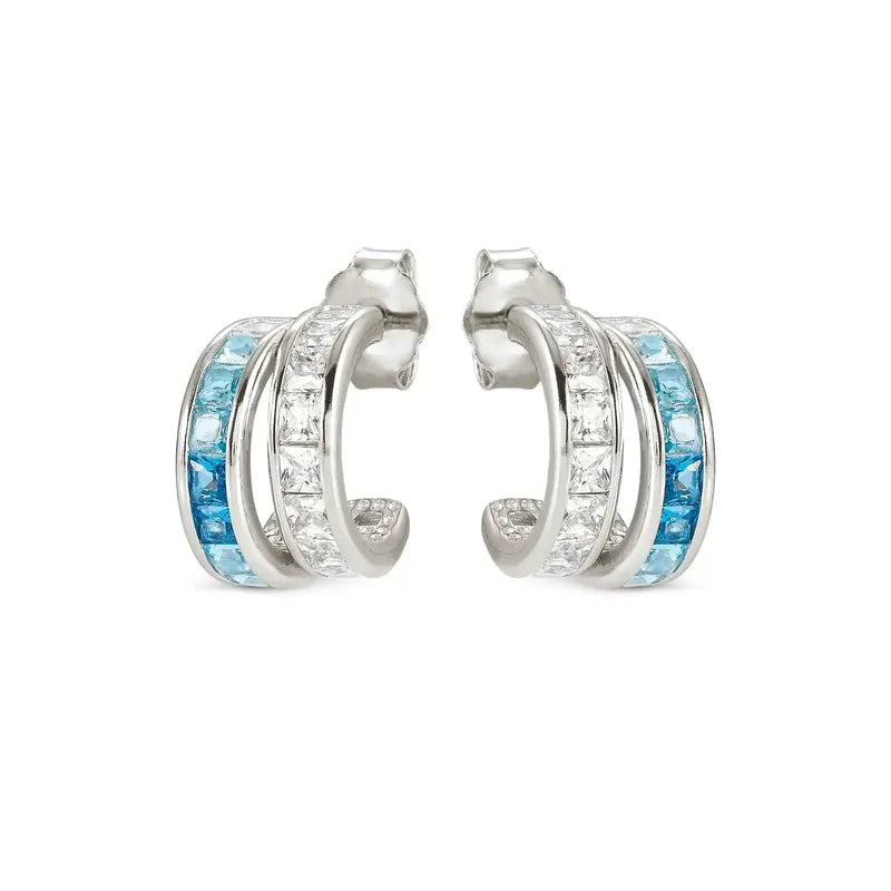 Nomination Daytonight Hoop Earrings with Cubic Zirconia, Sterling Silver