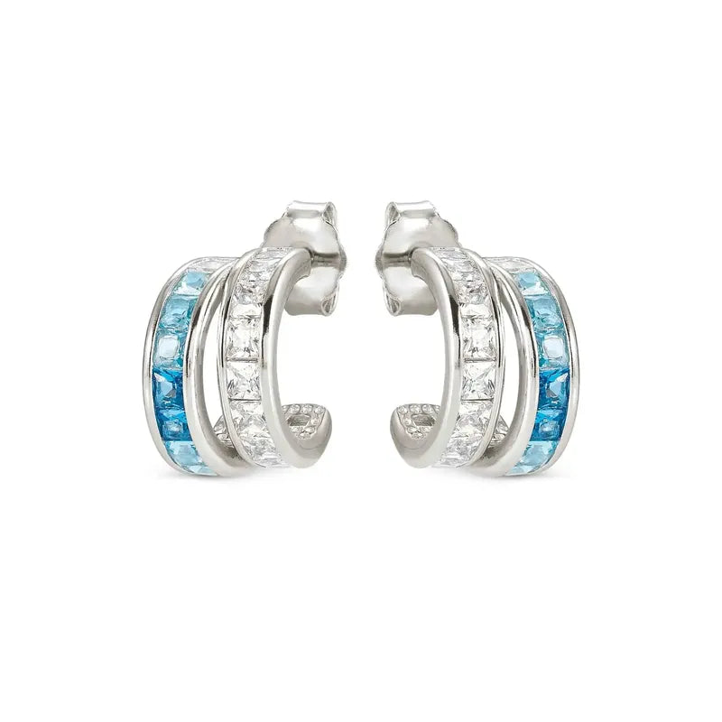 Nomination Daytonight Hoop Earrings with Cubic Zirconia, Sterling Silver