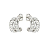 Nomination Daytonight Hoop Earrings with Cubic Zirconia, Sterling Silver