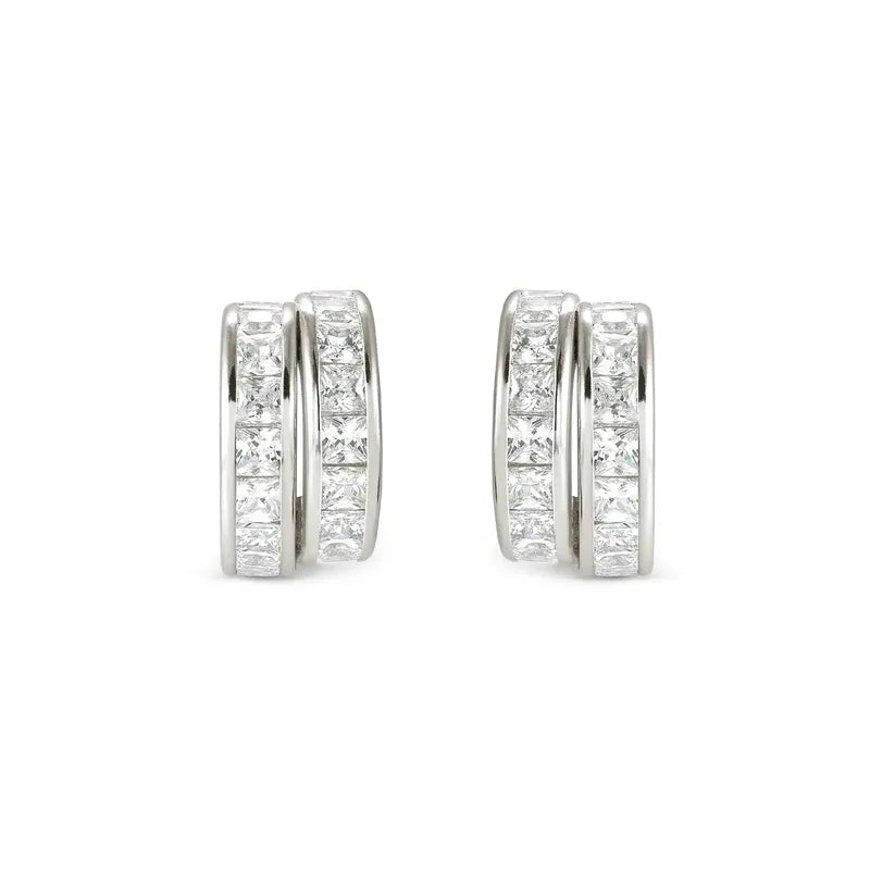 Nomination Daytonight Hoop Earrings with Cubic Zirconia, Sterling Silver