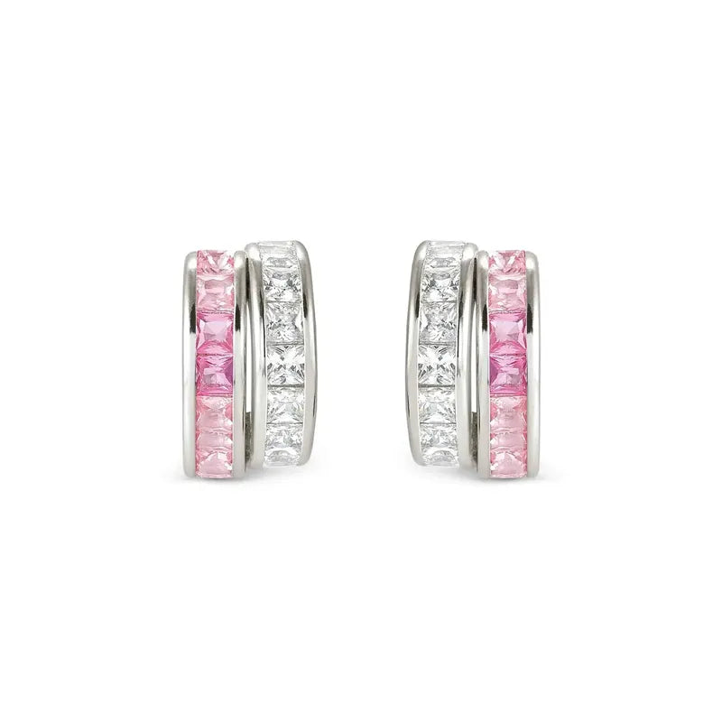 Nomination Daytonight Hoop Earrings with Cubic Zirconia, Sterling Silver