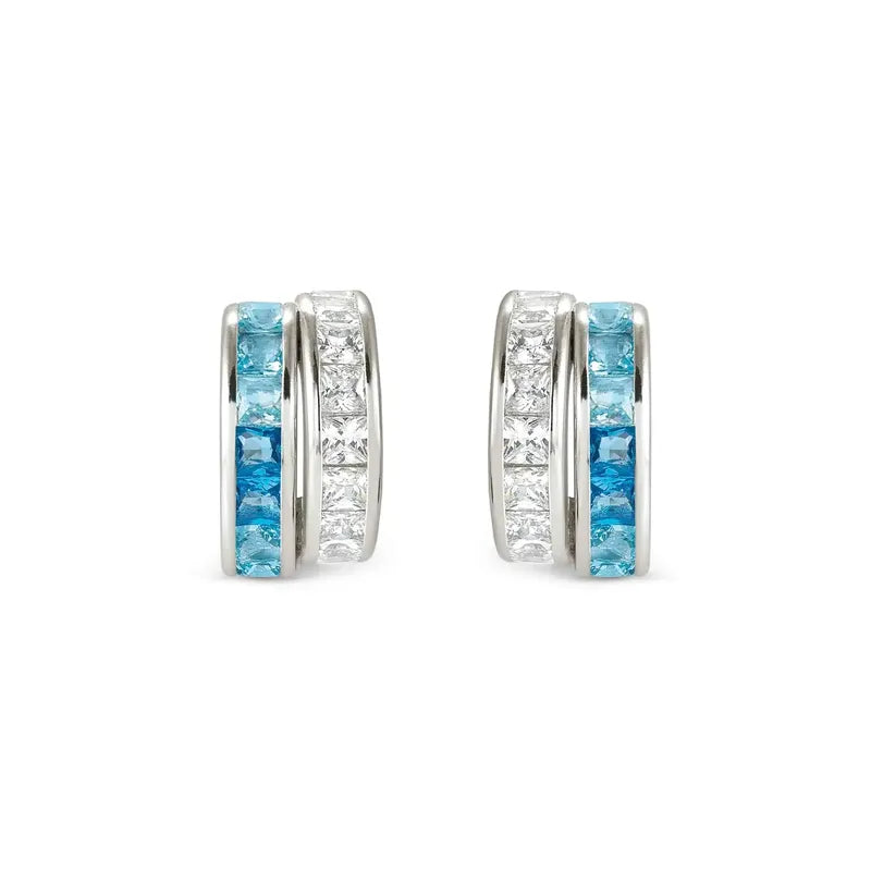 Nomination Daytonight Hoop Earrings with Cubic Zirconia, Sterling Silver