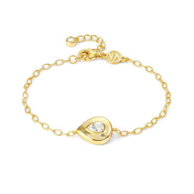 Nomination Domina Bracelet, Drop, Cubic Zirconia, 24K Gold