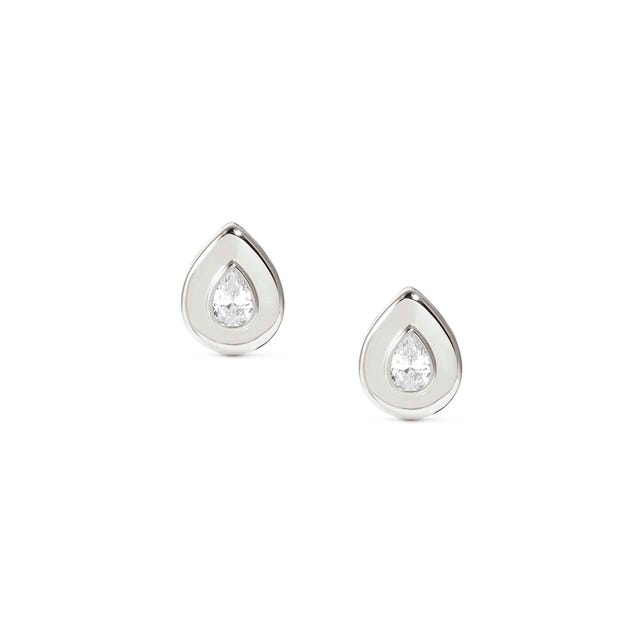 Nomination Domina Earrings, Drop, Cubic Zirconia, Silver
