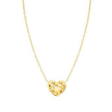Nomination Domina Necklace, Heart Pendant, Cubic Zirconia, 24K Gold