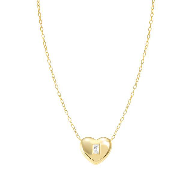 Nomination Domina Necklace, Heart Pendant, Cubic Zirconia, 24K Gold