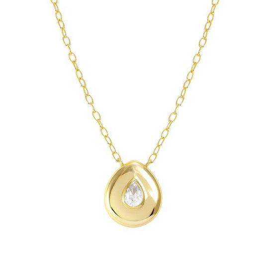 Nomination Domina Necklace, Heart Pendant, Cubic Zirconia, 24K Gold