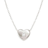 Nomination Domina Necklace, Heart Pendant, Cubic Zirconia, Silver