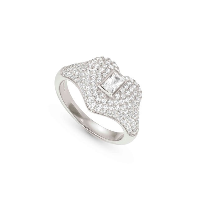 Nomination Domina Ring, Heart, Cubic Zirconia, Sterling Silver