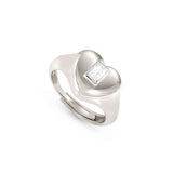 Nomination Domina Ring, Heart, Cubic Zirconia, Sterling Silver