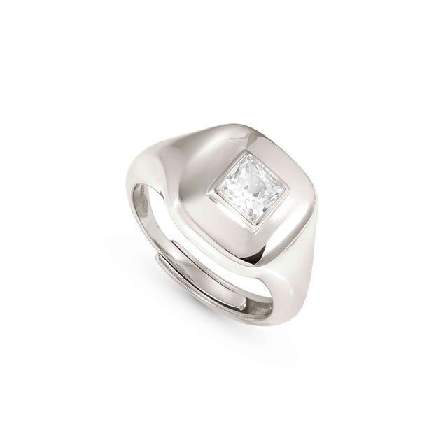 Nomination Domina Ring, Square, Cubic Zirconia, Silver