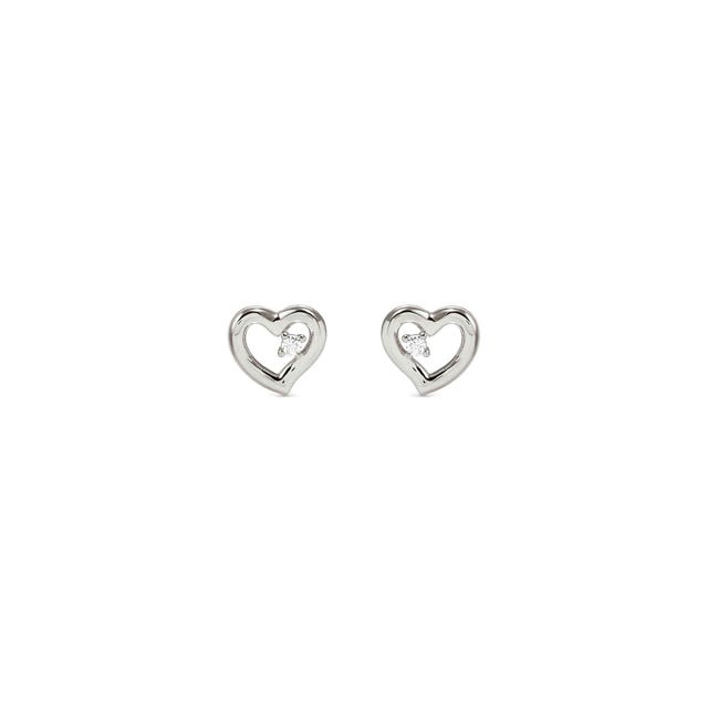 Nomination Dream Beats Heart Earrings White Stones