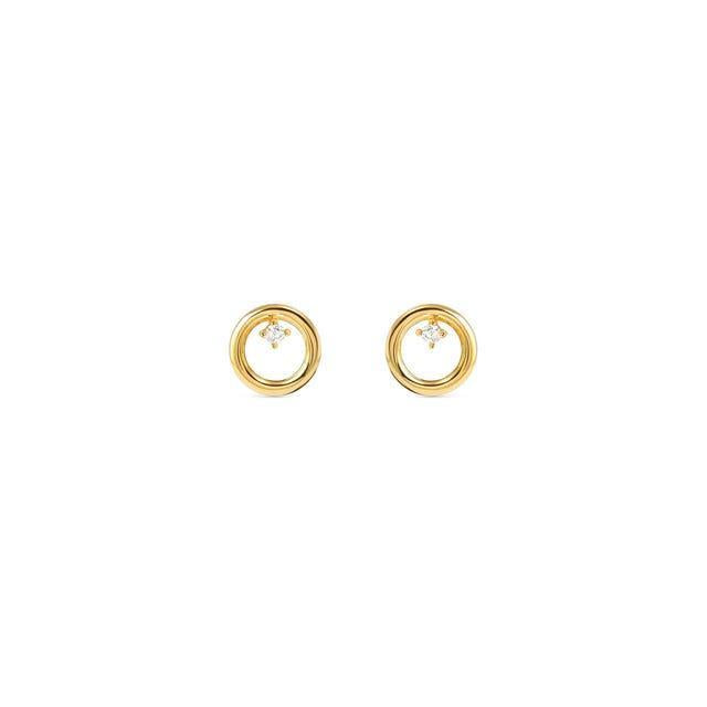 Nomination Dreams Beats Circle Stud Gold Earrings